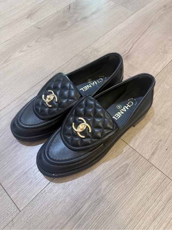 CHANEL Shoes - CHANEL Black TURNLOCK Leather Loafers with Gold CC Hardware BRAND NEW!